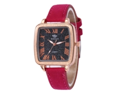 Reloj De Cuarzo Con Dial Cuadrado Fashion Casual Unisex Regalo (oro Rosa)