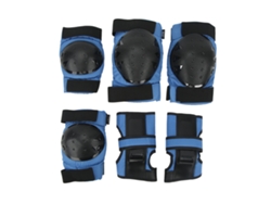 Kit De Protección De 6 Piezas Para Rodillas, Codos Y Palmas, Fabricado En Espuma Pp Y Malla Oxford Para Patinaje Y Ciclismo - Azul