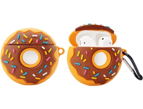 Adecuado para Airpods 1 y 2 Estuches protectores de silicona $ Silicona suave 3D Lindos Airpods 1 y 2 Estuches protectores $ Donut Estuches para au...