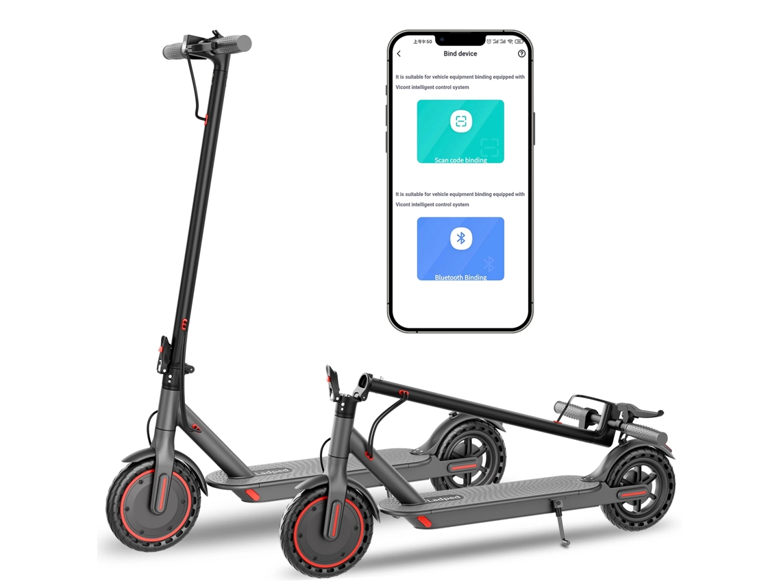 Patinete eléctrico Ladped Lp60 350w 36v 7.8ah Autonomía 30km 8.5