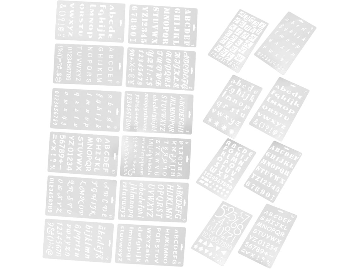 Juego De 24 Plantillas De Vinilo Para Pintar, Plantillas Huecas, Letras Del Alfabeto, Decoración