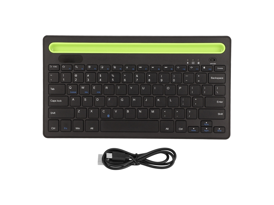 Teclado Sem Fio Bluetooth 78 Teclas Slot Para Cartão Canal Duplo Portátil Para Home Office Viagens