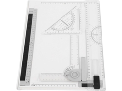 1 Juego De Tablero De Dibujo Arquitectónico Portátil, Juego Multifuncional Con Reglas De Precisión.