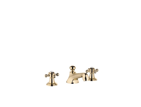 DORNBRACHT Madison mezclador de lavabo de tres agujeros, con desag&uuml,e automático, proyección de 135 mm, 20700360, Color: de latón