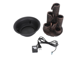 Pequeña Fuente De Mesa Con Cascada Y Luces Led Para Relajación Y Mayor Humedad, Enchufe Estadounidense De 110 V.