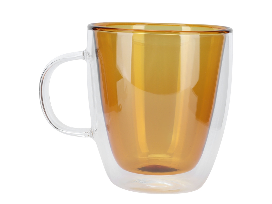 MEOIRUERY Vaso Transparente de 2 Capas Aislante para Café, Leche, Hogar, Escuela, Oficina