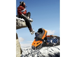 Crampones de tracción de acero inoxidable con 19 pines para senderismo, trekking y escalada en hielo y nieve. (Sin marca)