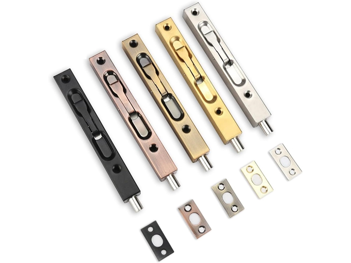 Perno De Puerta Oculta Acero Inoxidable 4, 6, 8 Y 10 Pulgadas, Pestillo Seguridad, Corredera, Cerradura Baño A Prueba
