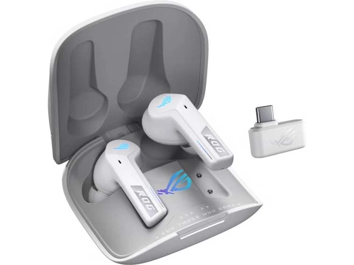 Auriculares Bluetooth ASUS ROG Cetra (Blanco - Multicolor - USB-C - Bluetooth - Inalámbrico - Radiofrecuencia - Bluetooth 5.3)