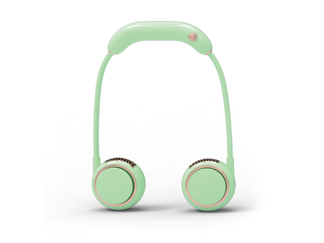 Ventilador portátil Digitallab para colgar al cuello, ideal para deportes al aire libre, pequeño y práctico (verde)