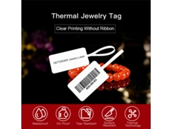 Etiqueta térmica autoadhesiva para joyería, etiqueta de precio resistente al agua y al aceite, 14x53 mm, 100 hojas para impresora térmica DP23.