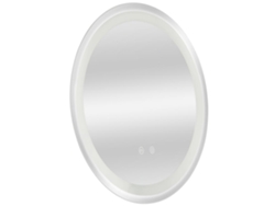 Espejo de pared con LED Maratea para baño antivaho redondo aluminio cristal 80 x 80 x 3 cm Plateado PRO.TEC