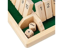 Juego De Mesa De Madera Shut The Box Para 4 Jugadores: Juego De Dados Familiar Tradicional Con Aprendizaje De Matemáticas.