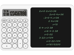 Calculadora De 10 Dígitos Con Pantalla Lcd Y Bloc De Notas Borrable Para Ordenador De Sobremesa.