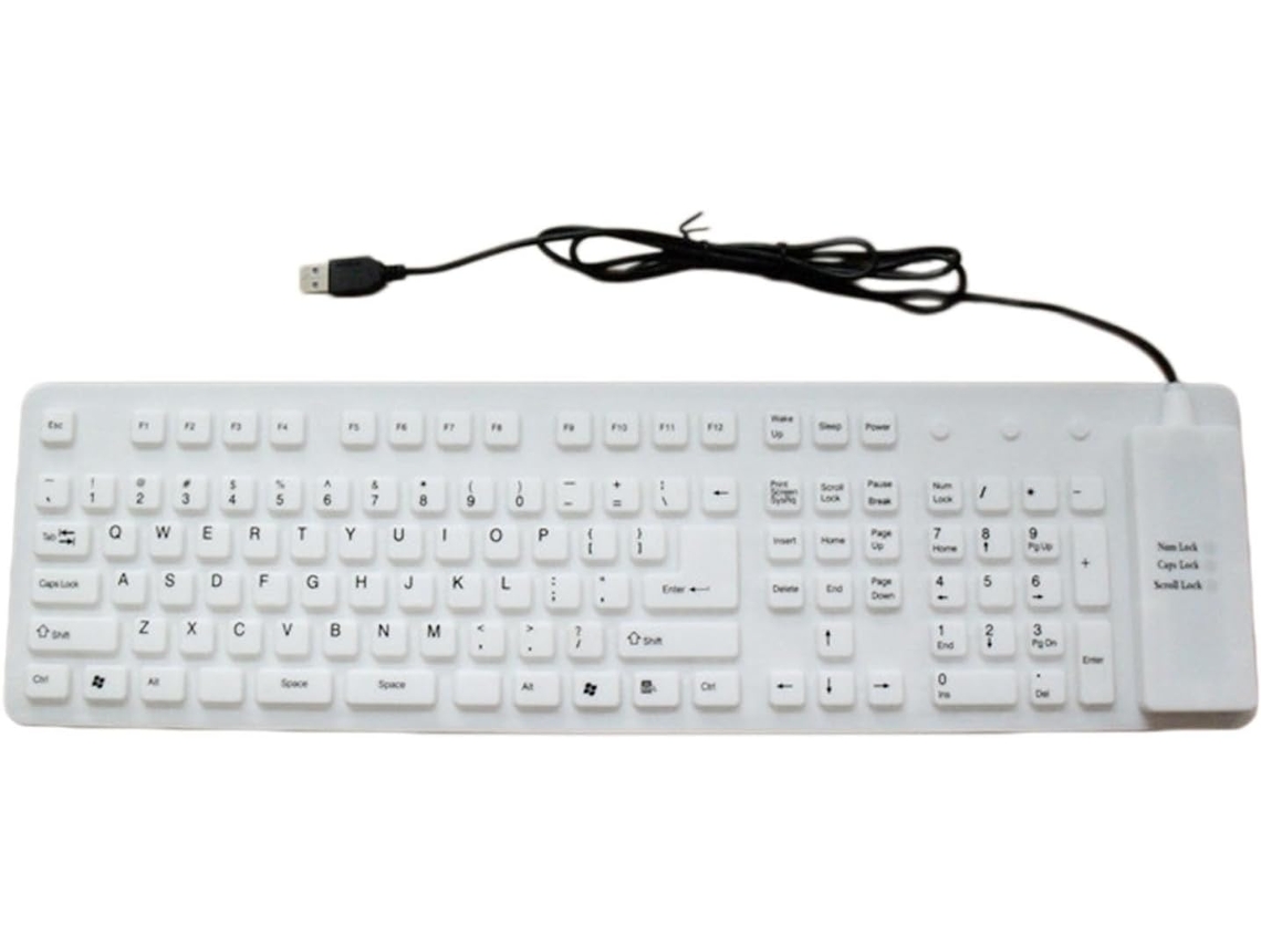 Teclado Plegable De Silicona Con Conexión Usb Para Portátil Y