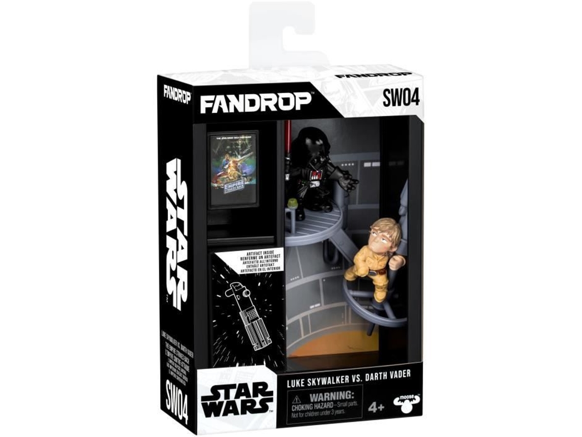 Figura Fandrop X Star Wars Luke Vs Dark Vador Showcase con mini póster de escena de culto de 18 cm