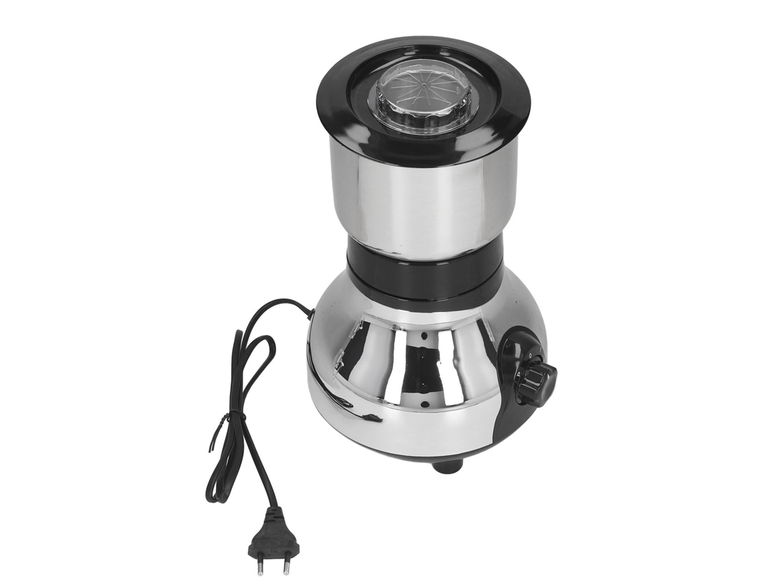 Molinillo de café eléctrico de acero inoxidable de 300 W con enchufe europeo de 220 V para granos de café, especias, frutos secos y cereales.