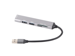 Hub Multipuerto Usb 3.0 5 En 1 Con Cuerpo De Conexión De Aluminio, Mini Portátil Para Viajes Y Oficina.