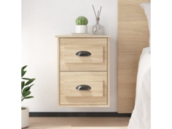 Mesitas de Noche Pared 2 Pzs 41,5X36X53 Cm Roble Sonoma