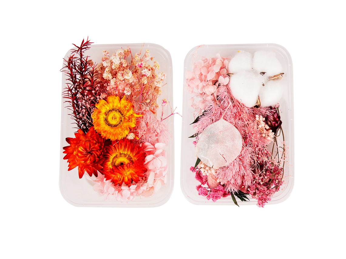 2 cajas de flores secas para resina, moldes de joyería, manualidades, velas, jabón MEOIRUERY
