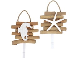Besportble Ganchos De Pared Imikeya De Estilo Retro Y Creativo Y Madera Que Ahorran Espacio Para Ropa Y Lla...