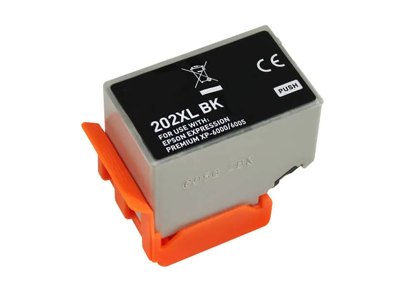 EPSON 202XL Preto Cartucho de Tinta Genérico Substitui C13T02G14010/C13T02E14010