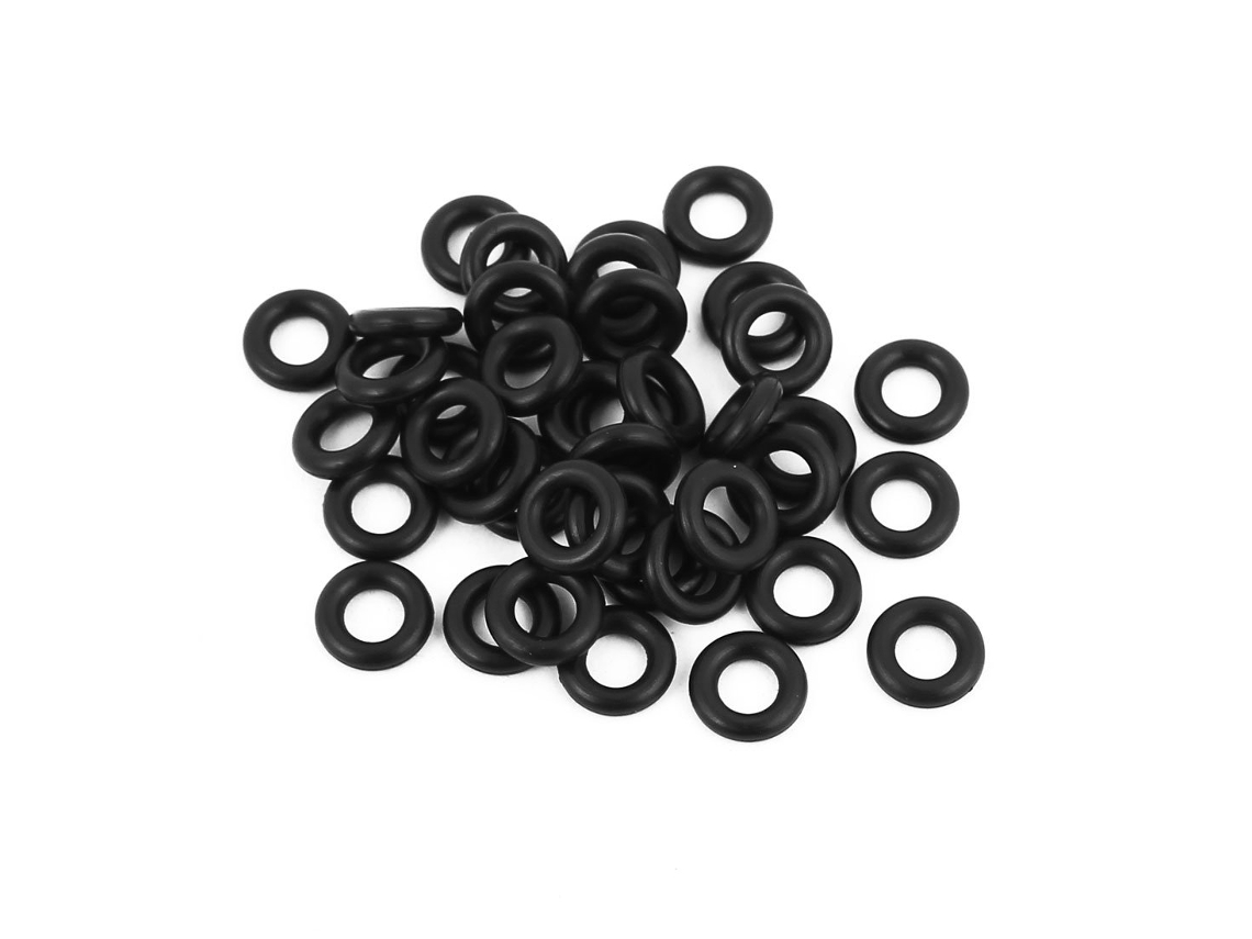 40 anillos de sellado de caucho NBR resistentes al calor, 8 mm x 1,9 mm, negros, CHABERLU