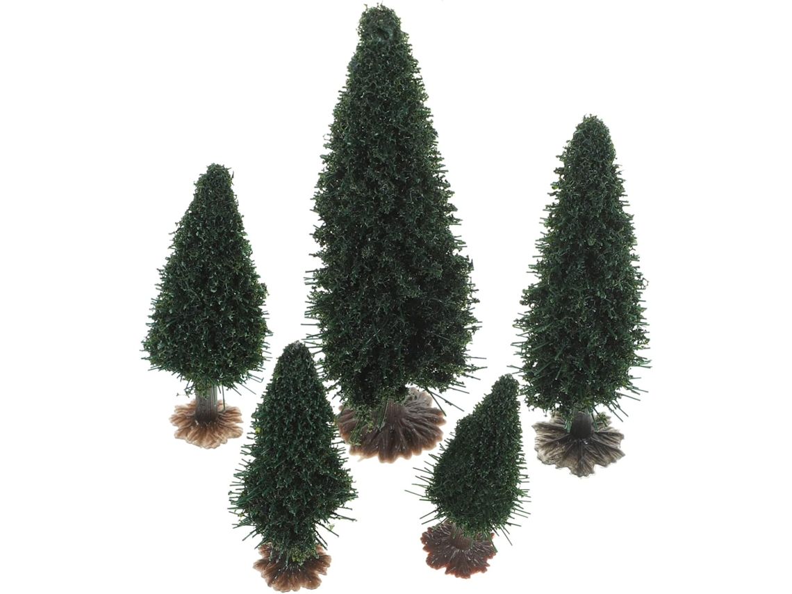 Lote De 15 Modelos De Árboles En Miniatura Para Paisajes, De Hierro Y Plástico, Colores Naturales.
