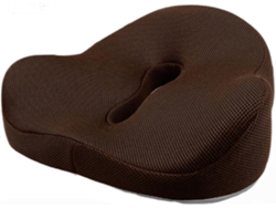 Cojín De Asiento De Espuma Viscoelástica De Malla Para Silla De Oficina Para Aliviar El Dolor De Cadera Marrón Digitallab