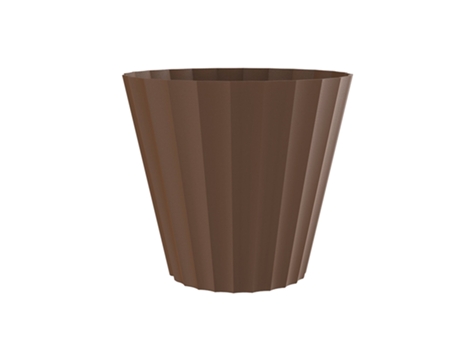 PLASTIKEN 89003 - Maceta Redonda Colección DORIC Medida 26 cm 8L Bronce