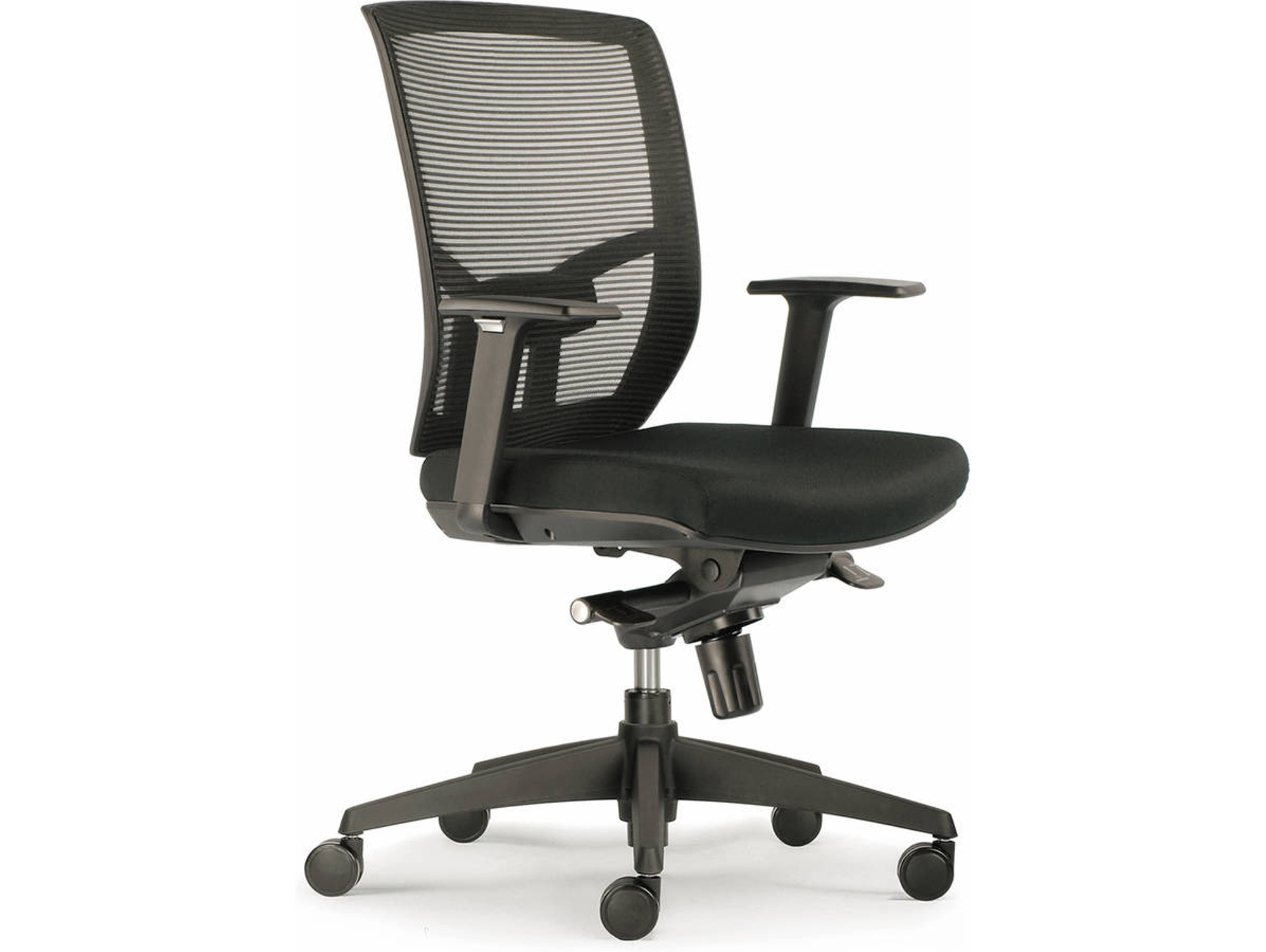 Silla de Escritorio Operativa EUROMOF Chicago Negro (Malla)
