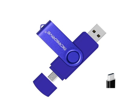 Pen USB SLOWMOOSE 3 en 1 Multifuncional Otg (Azul - 128 GB)