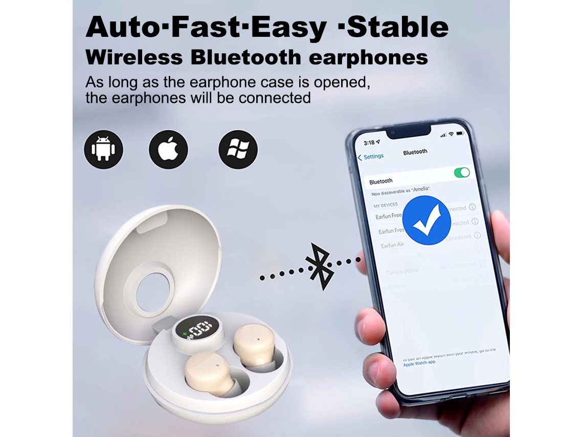 Auricular Inalámbrico Bluetooth 5.0 Audífonos Impermeables para Iphone y  Android