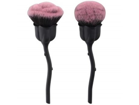 Juego De Brochas De Maquillaje Kabuki Con Flor De Rosa, Brocha Para Polvos, Brocha Para Colorete, Herramienta De Brochas Para Polvos De Base Cosmét...