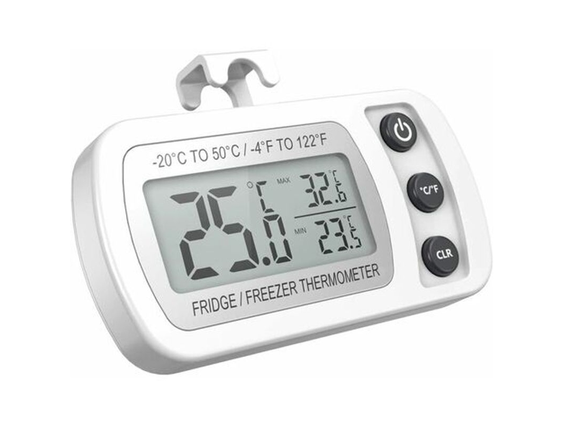 Termómetro Digital Para Nevera Con Pantalla Lcd Resistente Al Agua Y Registro De Temperatura Máxima Y Mínima