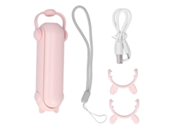Mini ventilador eléctrico recargable 3 en 1 con luz antimosquitos - Rosa