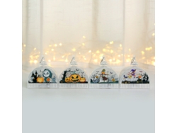 2026-linterna De Calabaza De Halloween Portátil Para Niños Decoración Luminosa Adorno De Fiesta Bruja 1§2§3