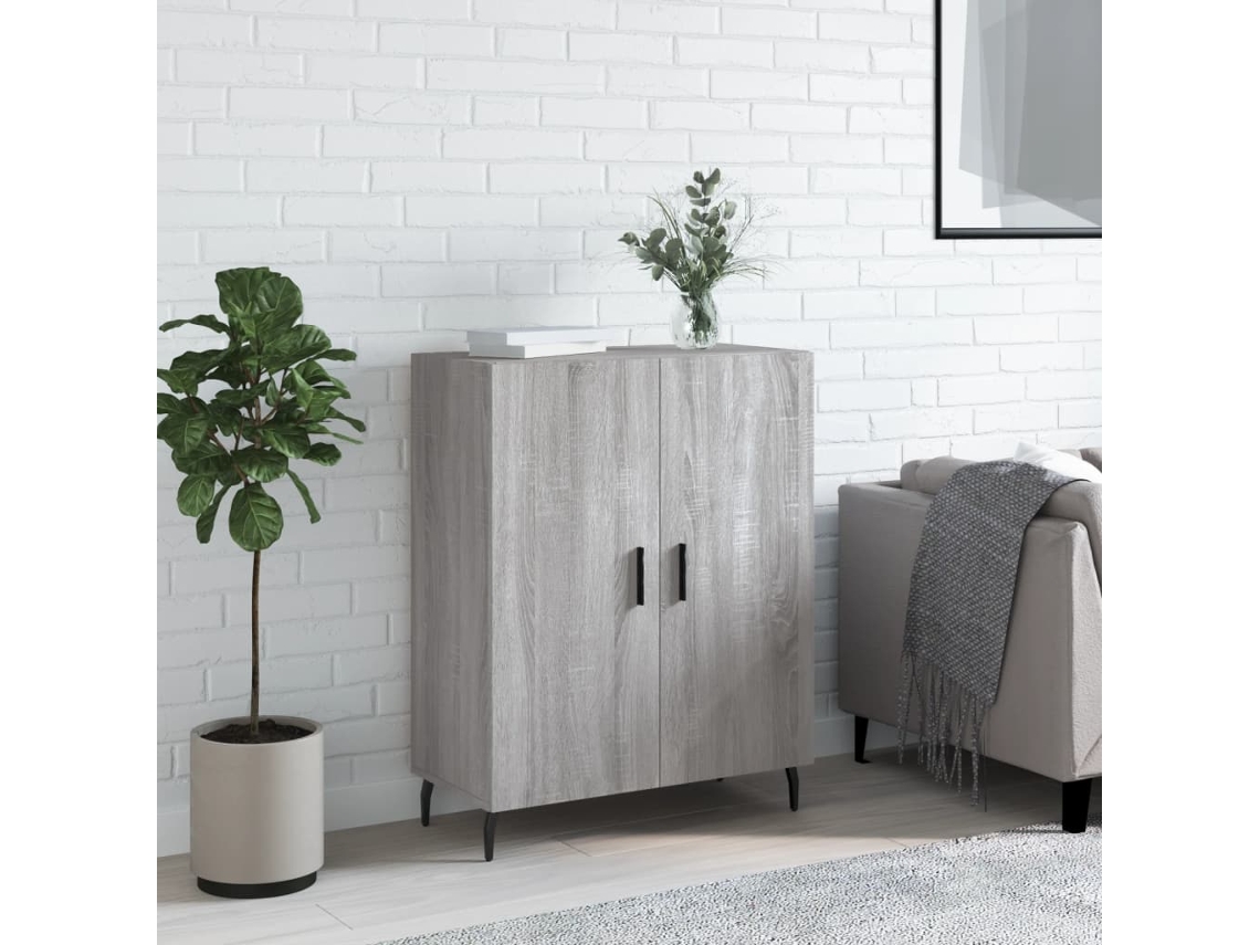 Aparador De Madera De Ingeniería Gris Sonoma 69,5x34x90 Cm