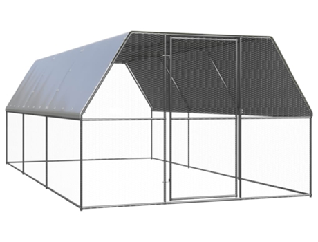 Jaula gallinero de exterior de acero galvanizado (3x6x2 m)