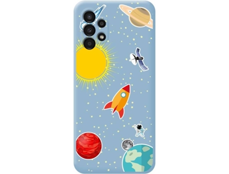Carcasa para Samsung Galaxy A13 4G TUMUNDOSMARTPHONE Silicona Líquida Dibujos Azul