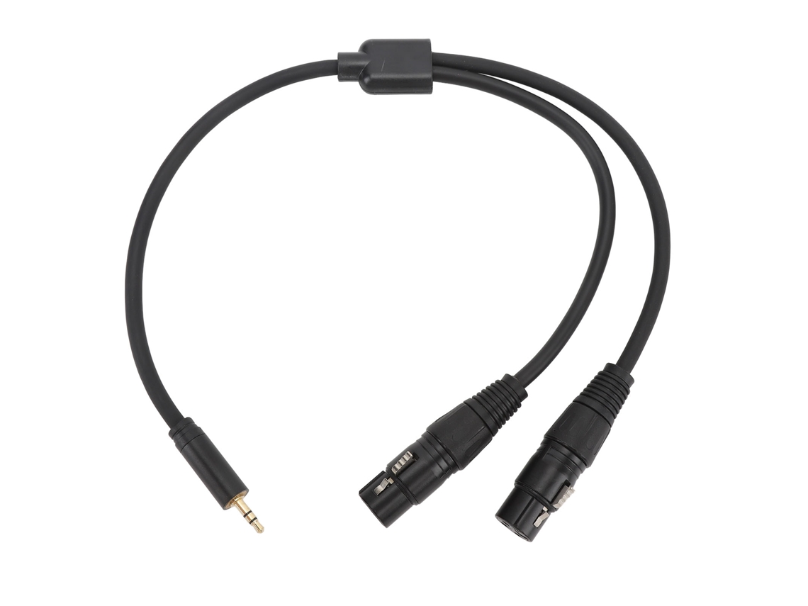 Cable Doble De 3,5 Mm A Xlr Hembra, 22 Awg Ofc, Para Estudio Y Actuaciones En Directo.