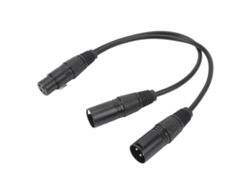 Cable Divisor Balanceado De 3 Pines Xlr Hembra A Doble Xlr Macho Para Micrófono, 30 Cm/11,8 Pulgadas.