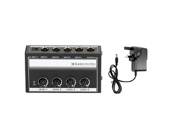 Amplificador De Auriculares Mono Portátil De 4 Canales, De Metal Y Bajo Nivel De Ruido Para Estudio Y Escenario - Blanco