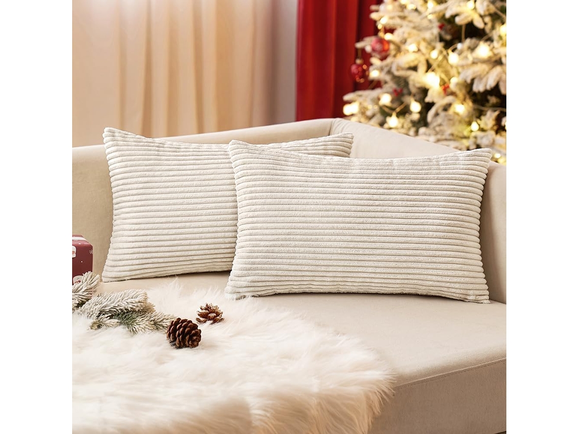 Capa De Almofada De Cordeiro, 30x50 Cm – Beige