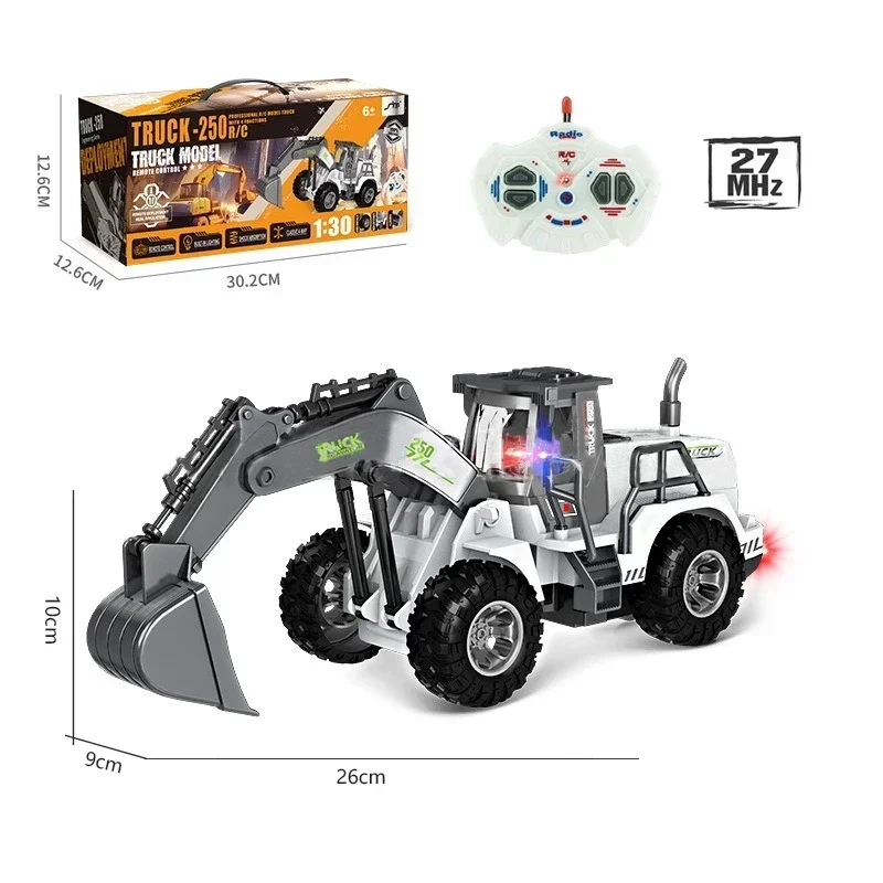 Vehículo de ingeniería con control remoto de 27 MHz, modelo de simulación inalámbrica, un regalo para niños y niñas. MDUG