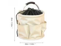 Cesta de almacenamiento plegable y portátil para camping, picnics y organización de herramientas (estilo cordón / blanco) Czhhmart