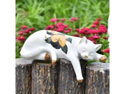 2026-estatua De Gato Dormido Adorable Para Jardín O Interior Decoración Hogar Planta Balcón Mesa Stairs