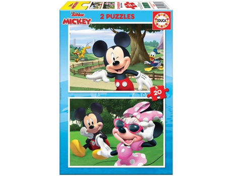 Puzzle EDUCA 2x Puzzle 20 Mickey and Friends (Edad Mínima: 3 Años - 40 Piezas)