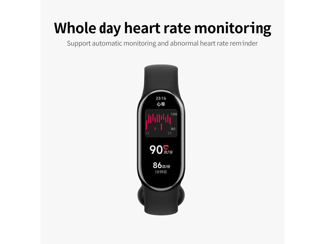 Baoj - Pulsera inteligente Xiaomi Mi Bracelet 8 con pantalla de 1,62 pulgadas y 150 modos deportivos