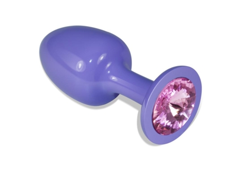 Plug Anal de Metal Púrpura Rosebud Con Joya Rosa LOVETOY